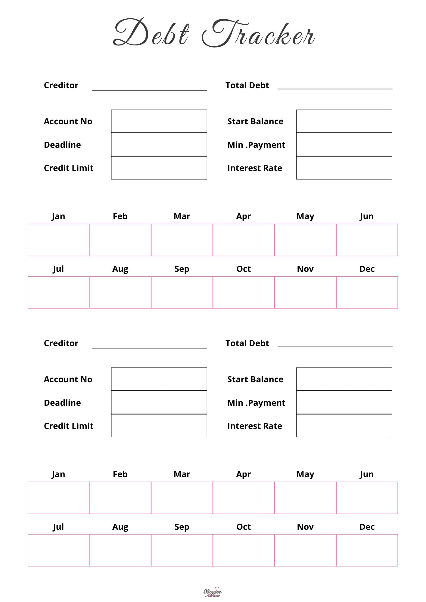 Debt Trackers Bundle